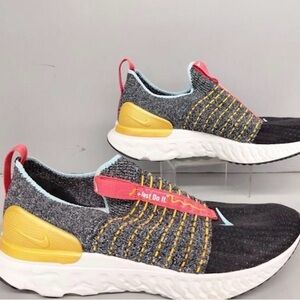 Nike Women's Black, Yellow, and Red Sneakers